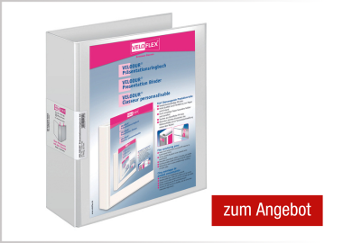 Veloflex Präsentationsringbuch VELODUR® 70 mm DIN A4 2 Ringe, D-Mechanik
