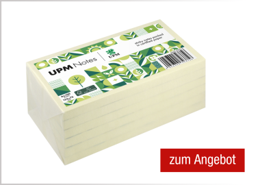 UPM Notes Haftnotiz 75 x 75 mm (B x H) 100 Bl./Block
