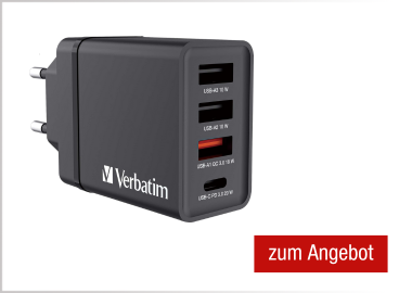 Verbatim Ladegerät Kommunikationstechnik CHR-30EU 30 W