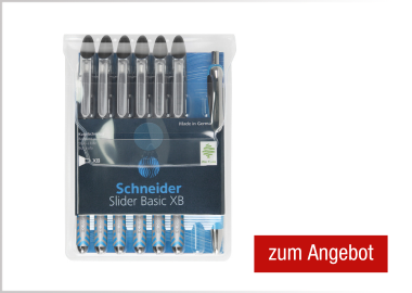 Schneider Kugelschreiber Slider Basic 6 St./Pack. nicht dokumentenecht