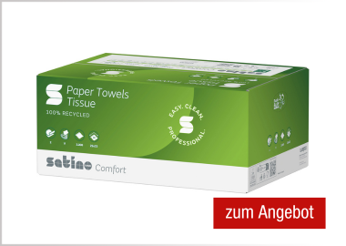 Satino by WEPA Papierhandtücher Comfort 25 x 23 cm (B x L) 20 x 160 Bl./Pack.