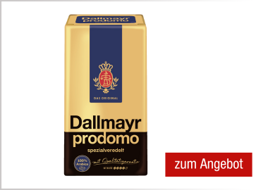 Dallmayr Kaffee prodomo spezialveredelt 100 % Arabica