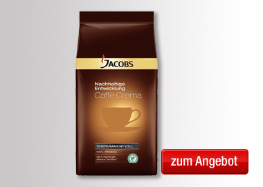 JACOBS Kaffee Nachhaltige Entwicklung Caffè Crema